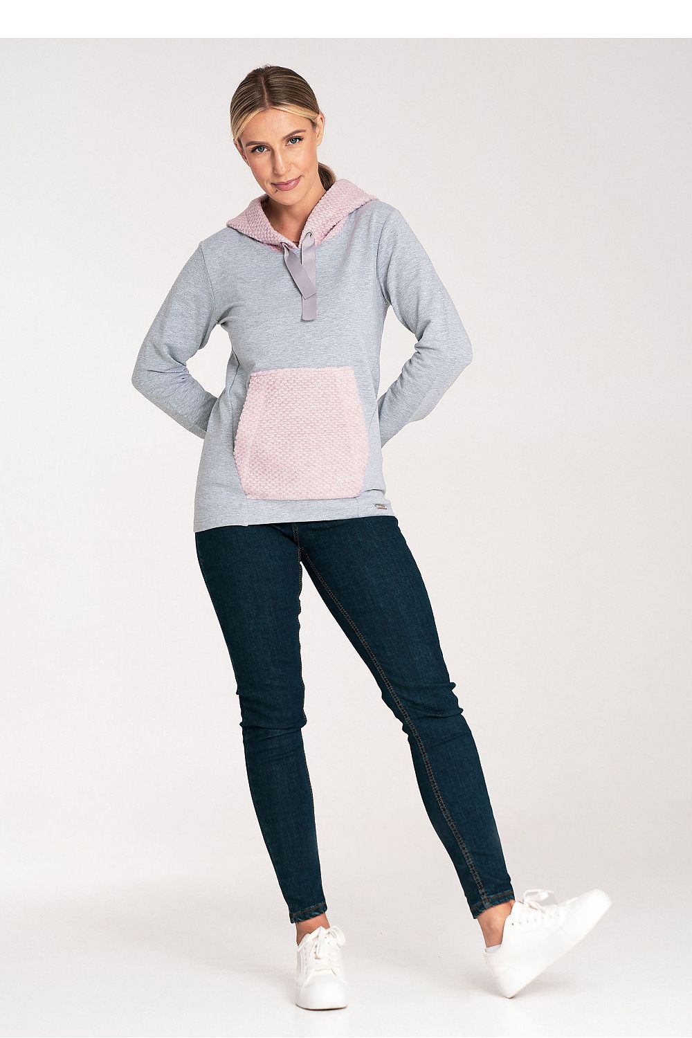 Luxury Figl cotton sweatshirt featuring a chic wool hood and a stylish kangaroo pocket in a premium design.