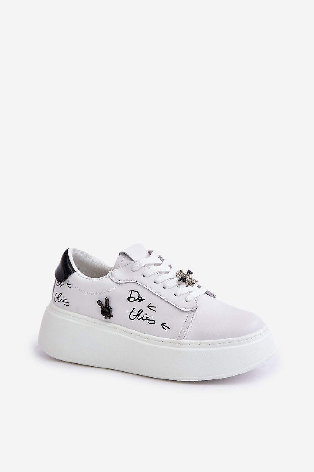 Elegant platform lace-up sneakers for women by Step in style, made from premium natural leather, showcasing a chic urban style ideal for everyday wear.