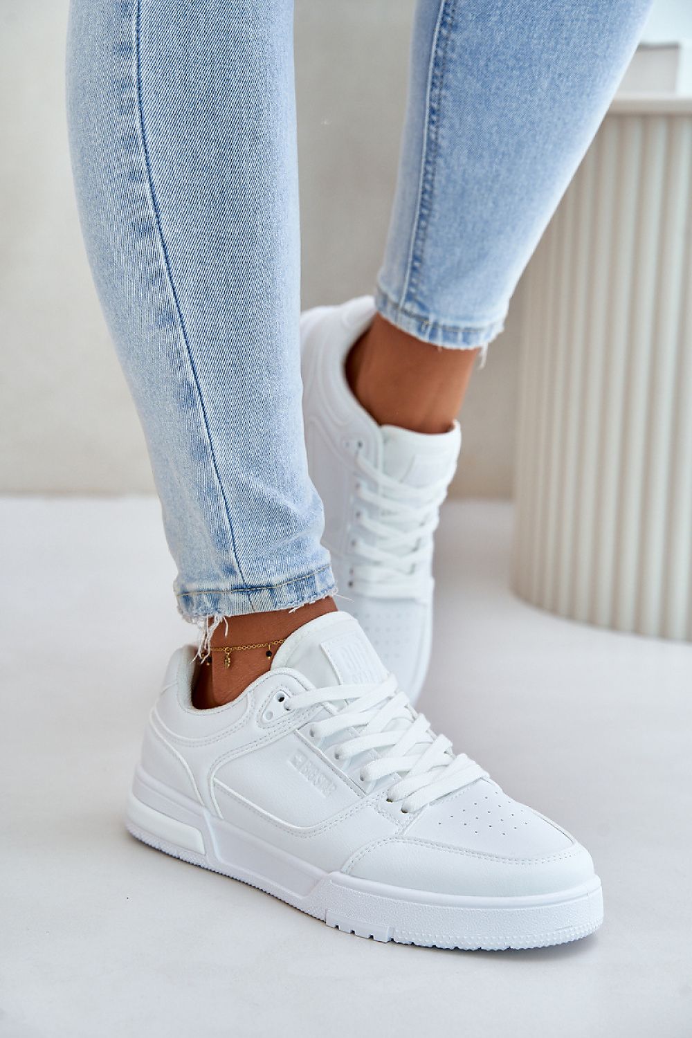 Stylish Big Star Women's Sneakers in eco leather featuring rounded toe caps and a durable rubber sole, perfect for a luxury casual look.