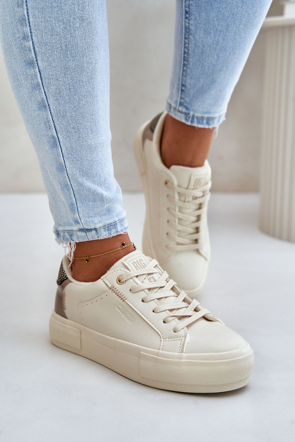 Versatile Women's BIG STAR Eco Leather Platform Sneakers, combining fashion and functionality for the autumn-winter wardrobe by Step in Style.
