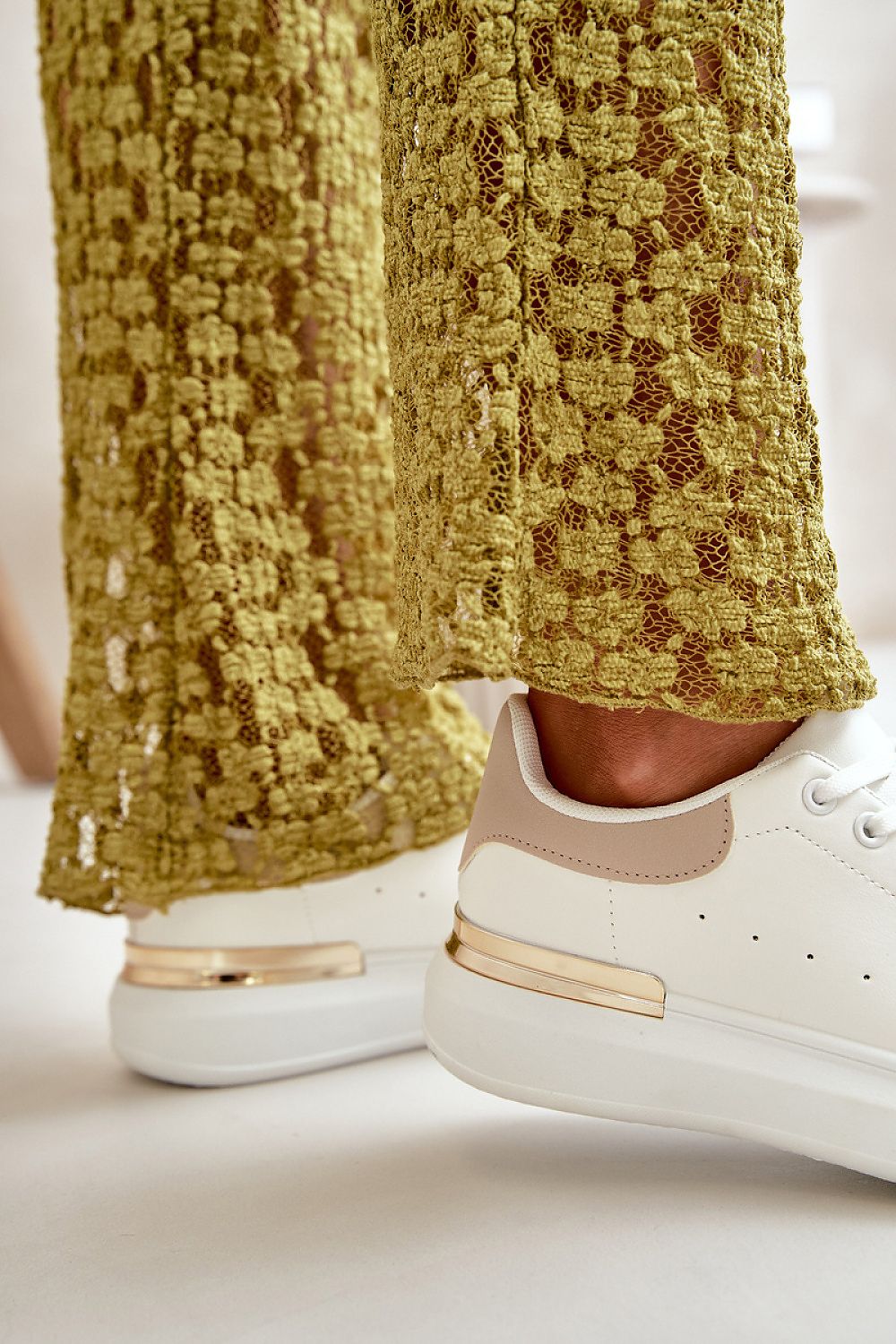 Chic Women's low sneakers in eco leather featuring a modern mirrored platform by Step in style, excellent for elevating casual outfits.