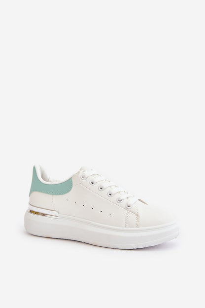 Chic women's eco leather low sneakers designed by Step in Style with a unique mirrored platform, perfect for elevating any outfit.