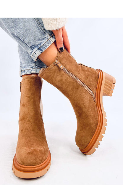 Chic Inello Eco-Suede Jodhpur Boots with contrasting sweater welt and practical zipper, designed for upscale daily wear.