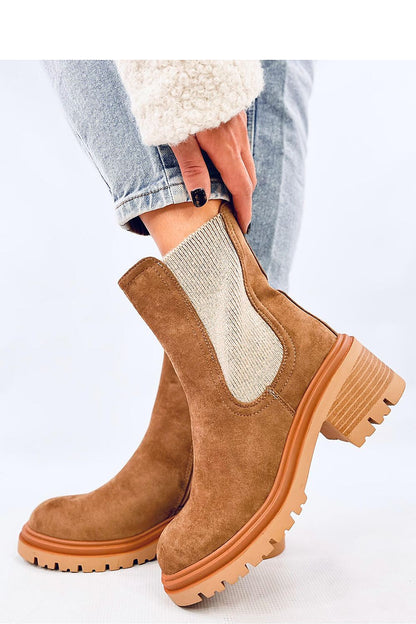 Sophisticated Inello Women's Jodhpur Boots made with ecological suede, highlighted by a plush fur lining for comfort and style.