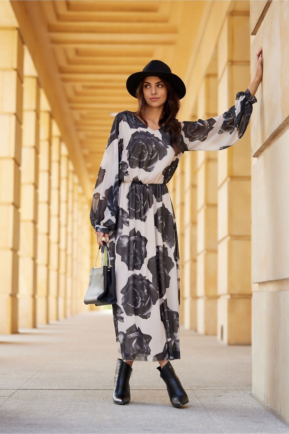 Stylish Ariela dress by Roco Fashion showcasing beautiful movement in luxurious chiffon fabric.