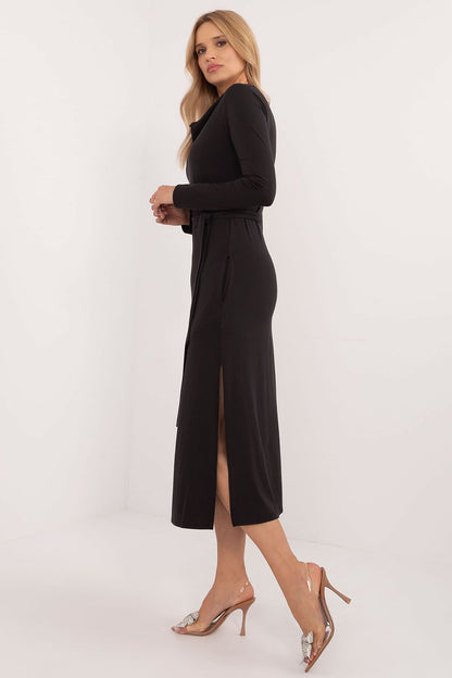 Elegant flat lay of the Lakerta Midi Dress for Women featuring classic design elements and versatile styling options for both casual and formal wear.