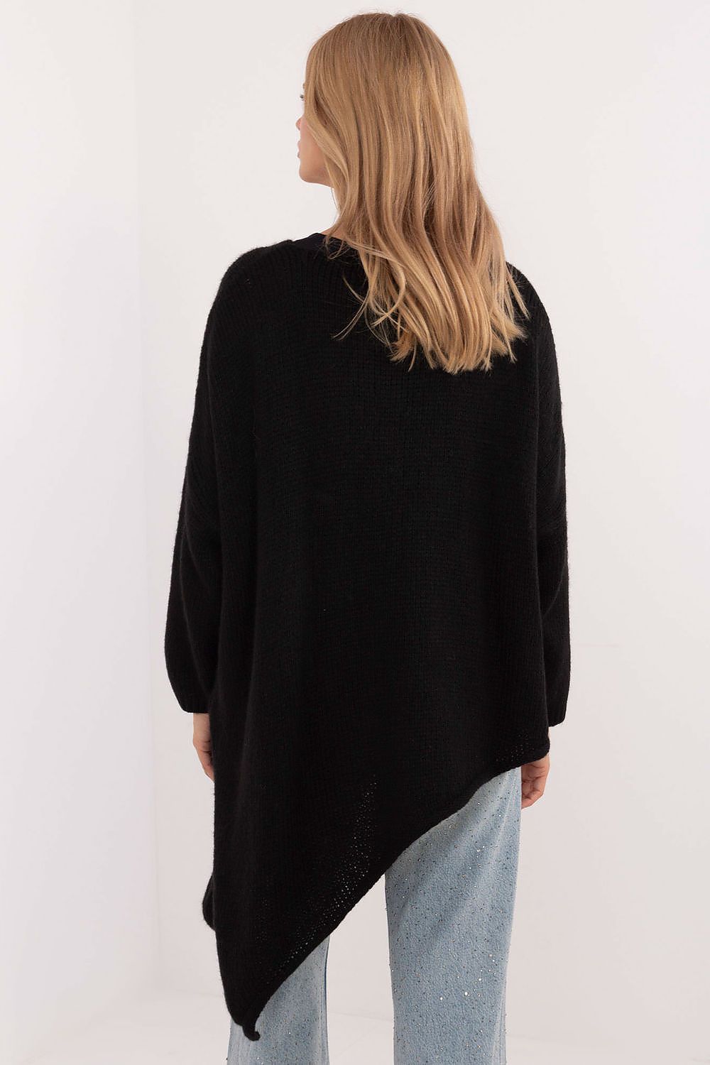 Stylish Och Bella Women's Sweater showcasing a heart neckline and long sleeves, ideal for colder days.
