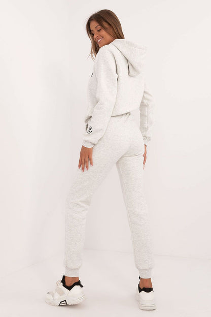 Luxurious women's insulated melange set featuring a stylish cotton-polyester blend sweatshirt and matching pants by Factory Price, perfect for chilly days.