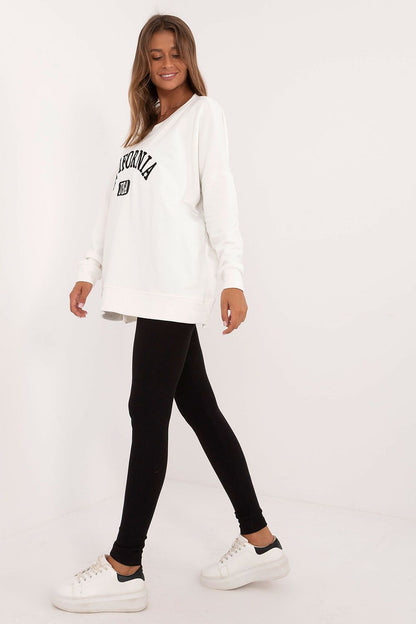 High-quality Women's Casual Sweatshirt and Leggings Set by Factory Price, highlighting the ribbed material and tailored fit that flatters the figure.