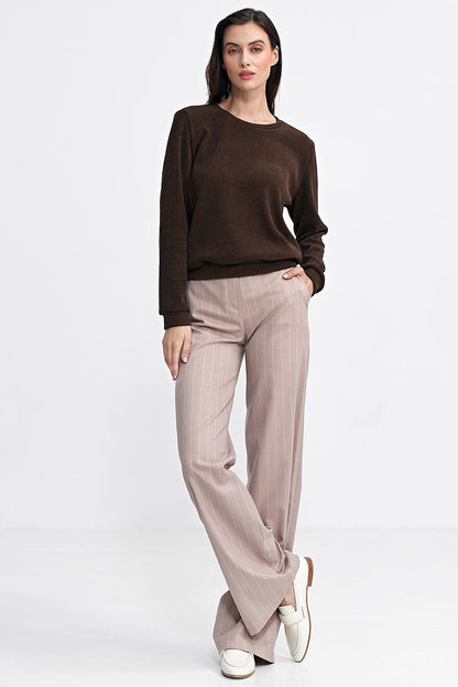 Stylish Nife blouse for women, crafted from high-quality ribbed knit fabric, combining comfort and luxury in one piece.