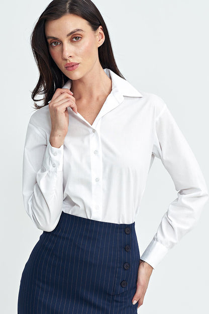 Elegant long sleeve shapewear bodysuit by Nife in breathable cotton-blend, perfect for formal occasions and everyday wear, available in sizes EU 36-42.