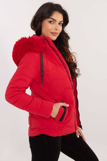 Stylish Women's Short Quilted Jacket with Hood in elegant design, perfect for colder days by Factory Price.