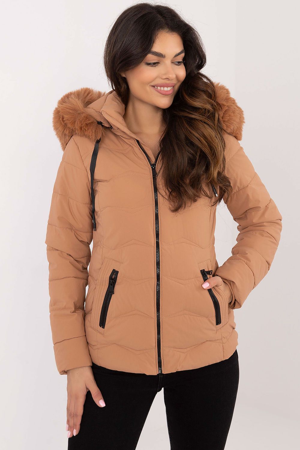 Chic Women's Short Quilted Jacket by Factory Price, designed for comfort and warmth with sophisticated detailing.