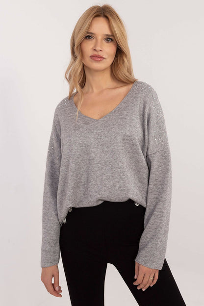 Luxurious women's sweater in EU size 0 by Italy Moda, highlighting its elegant design and versatile nature for both formal and casual occasions.
