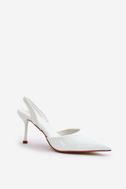 Comfort fit strapped eco leather stilettos from Step in Style, showcasing a classic pointed toe and chic silhouette for a luxurious look.