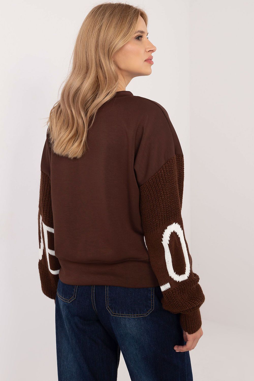 Luxurious women's casual sweatshirt by Italy Moda in minimalist style, showcasing modern design and premium fabric.