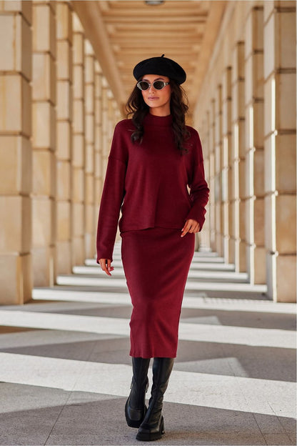 Close-up of the Lydia Blouse by Roco Fashion, showcasing its soft fabric and elegant turtleneck design for a sophisticated look.