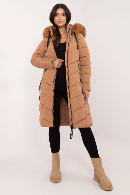 Factory Price elegant long down jacket with synthetic filling, a perfect blend of style and functionality for winter attire.
