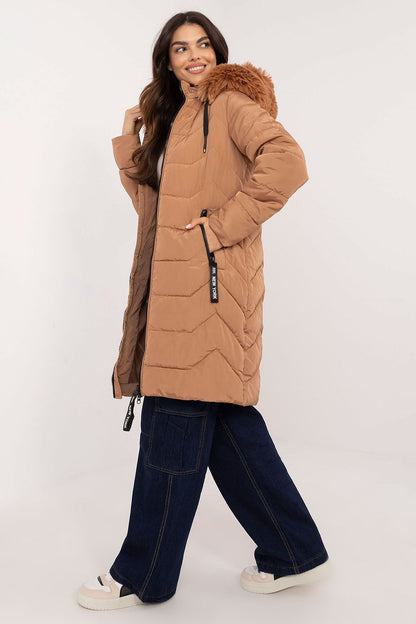 Sophisticated women's winter jacket with practical design, made from durable polyester, by Factory Price.