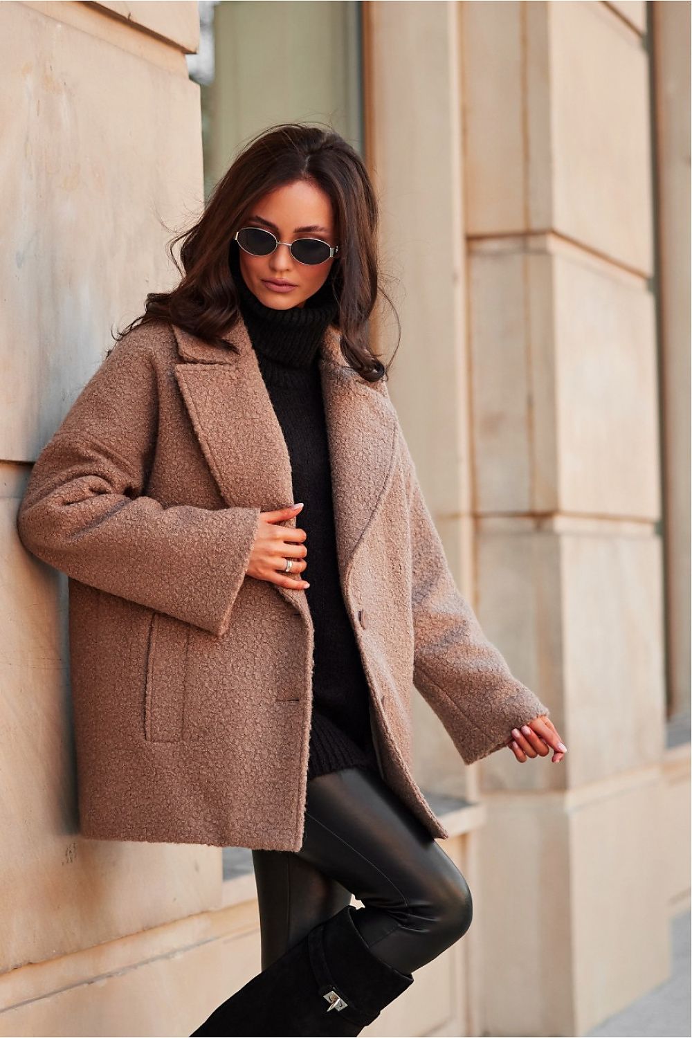 Elegant Camila Quilted Jacket by Roco Fashion, showcasing an insulated design with a classic collar, tailored fit for women, perfect for autumn and winter styling.