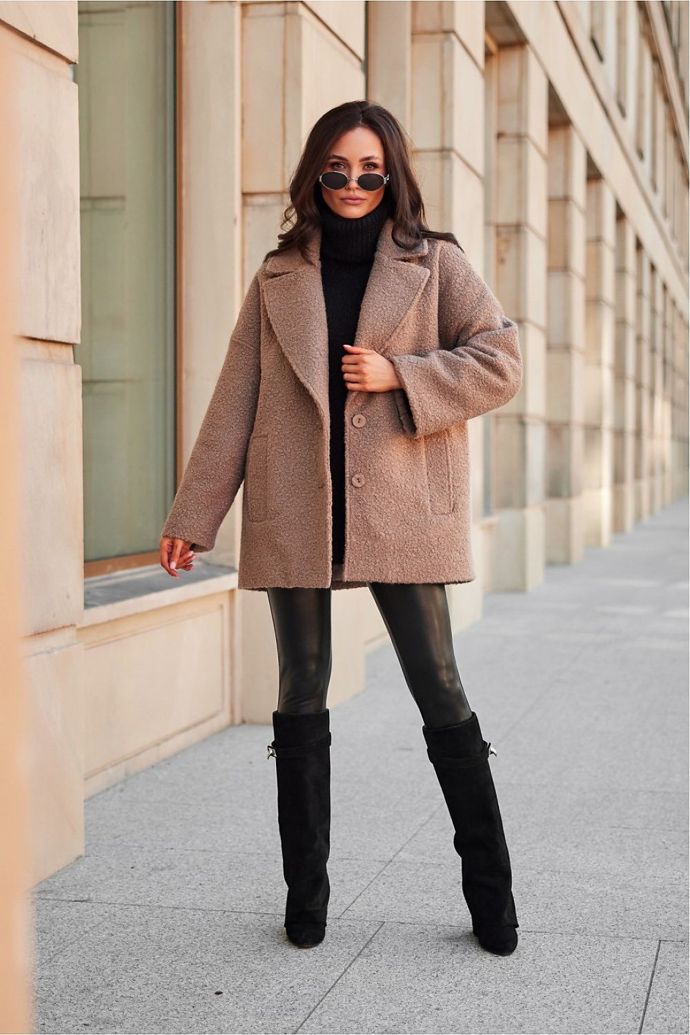 Elegant Camila Quilted Jacket by Roco Fashion, showcasing its sophisticated design and warm insulated lining, perfect for stylish autumn and winter outfits.