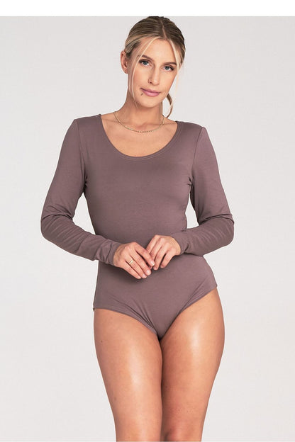 Elegant Figl bodysuit featuring a classic boat neckline, ideal for chic outfits.