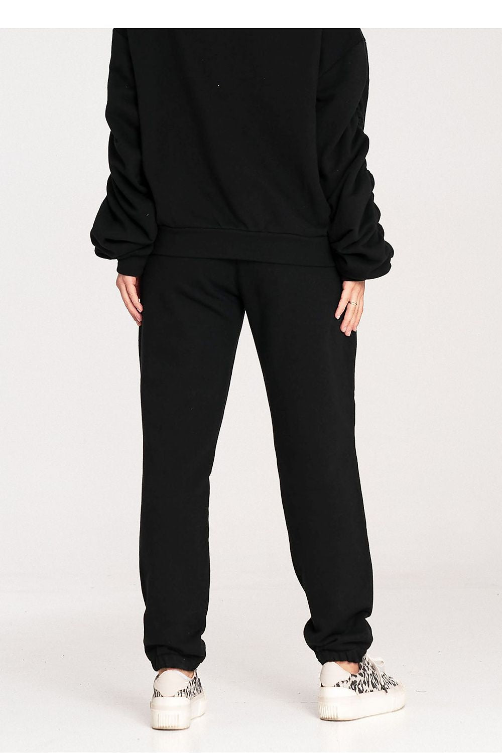 Chic Figl cotton sweatpants with a sophisticated wide elastic waist, perfect for casual luxury.