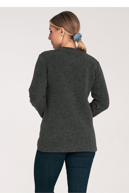 Stylish Figl long-sleeve sweater with a round neckline, highlighting premium materials for ultimate comfort and warmth.