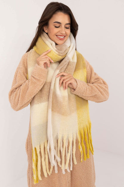Versatile 217cm long scarf by AT made from 100% high-quality polyester, ideal for colder days.