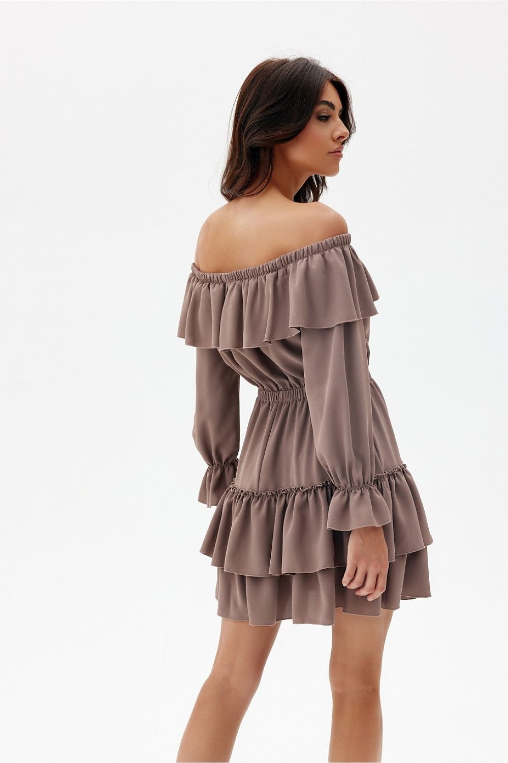 Chic Roco Fashion Morella mini dress showcasing exquisite ruffles and comfortable fit for various occasions.