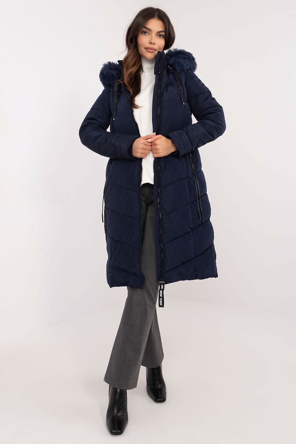 Sophisticated down jacket by Factory Price with zippered pockets, ideal for warmth and comfort during cold seasons.
