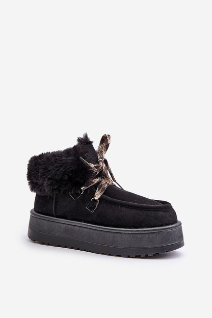 Styled image of Luxury Women's Eco Suede Snow Boots with Fur Lining by Step in Style, ideal for cold weather adventures with a perfect blend of fashion and function.