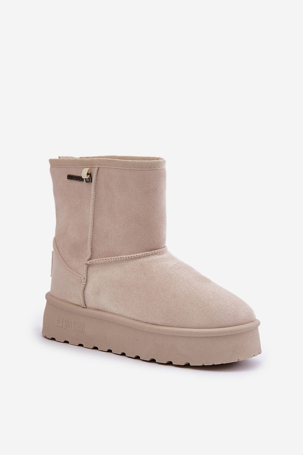 Fashionable Platform Eco-Suede Snow Boots featuring fur lining, designed by Step In Style for superior warmth and winter protection.