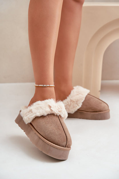 Luxurious women's eco-suede slippers by Step in Style, featuring plush fur insulation for ultimate comfort in sizes EU 36-41, perfect for autumn-winter wear.