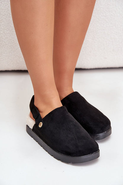 Luxury Women's Platform Slippers by Step in Style made from eco-suede with a soft sheepskin lining, showcasing an elegant design perfect for both indoor and outdoor comfort in sizes EU 36-41.