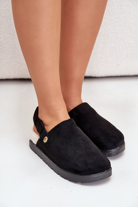 Luxury Women's Platform Slippers by Step in Style made from eco-suede with a soft sheepskin lining, showcasing an elegant design perfect for both indoor and outdoor comfort in sizes EU 36-41.