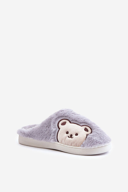 Cozy and elegant fur slippers for women with a delightful teddy bear design, offered by Step in Style for a luxurious home experience.
