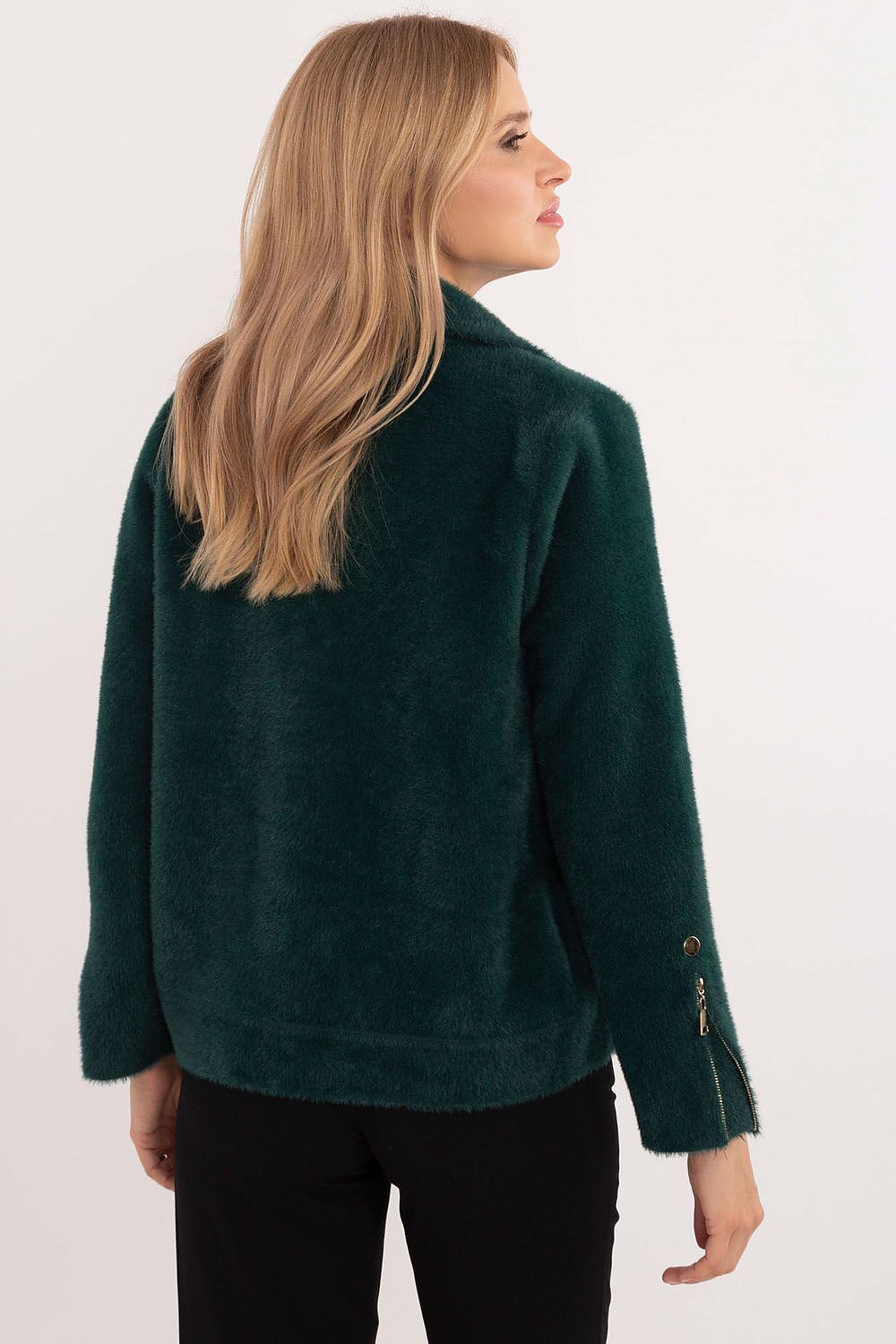 Elegant Women's Jacket by MBM featuring a warm wool blend and zippered sleeves, perfect for autumn and winter style.