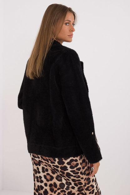Chic autumn/winter women's jacket from MBM, made with a blend of wool, angora, and polyester for elegant styling.