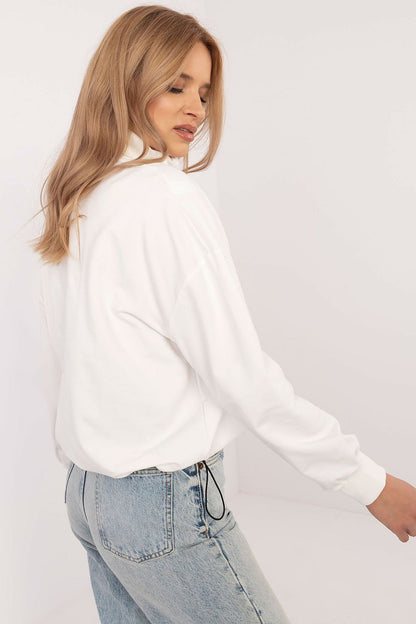 Comfortable women's zippered sweatshirt made from a cotton blend, ideal for all-day wear, designed by Factory Price.