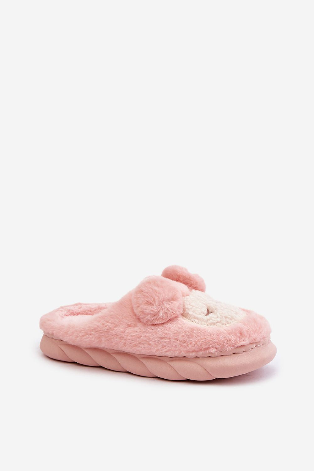 Adorable decorative details on luxury women's fur slippers by Step in Style, combining style and functionality for winter wear.