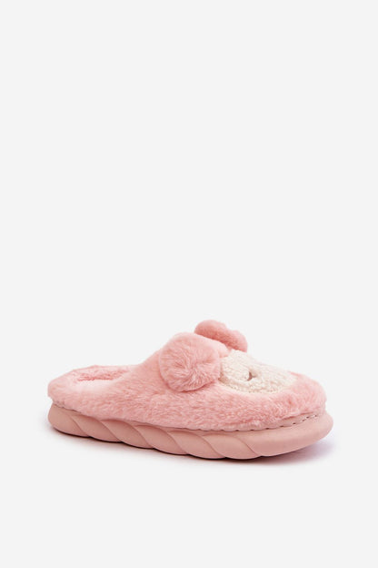 Adorable decorative details on luxury women's fur slippers by Step in Style, combining style and functionality for winter wear.