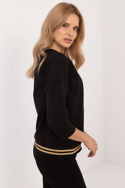 Versatile round neckline of a stunning blouse from Factory Price, made for women seeking stylish yet comfortable fashion in EU sizes S to XL.