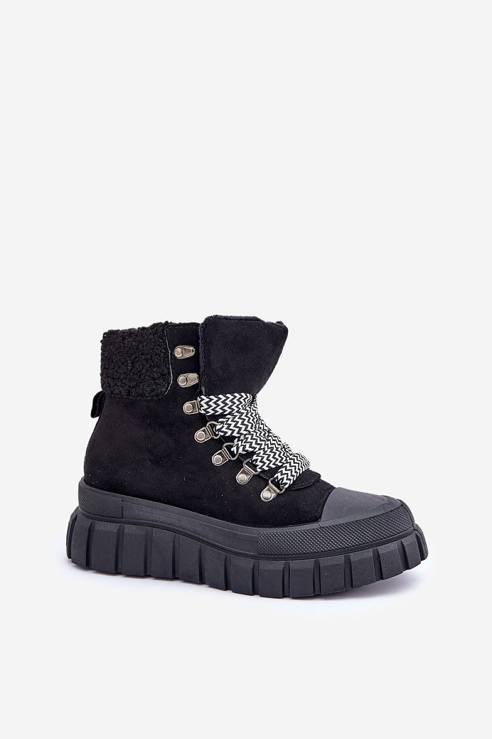 Stylish platform height 5cm women's eco-suede trapper boots by Step in Style, designed for warmth and comfort with insulated shoe cover.