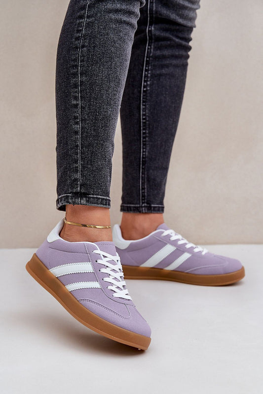 Luxury women's eco-suede sneakers by Step in Style, featuring a classic lacing design, comfort foam insole, and available sizes EU 36-41, perfect for stylish everyday wear.