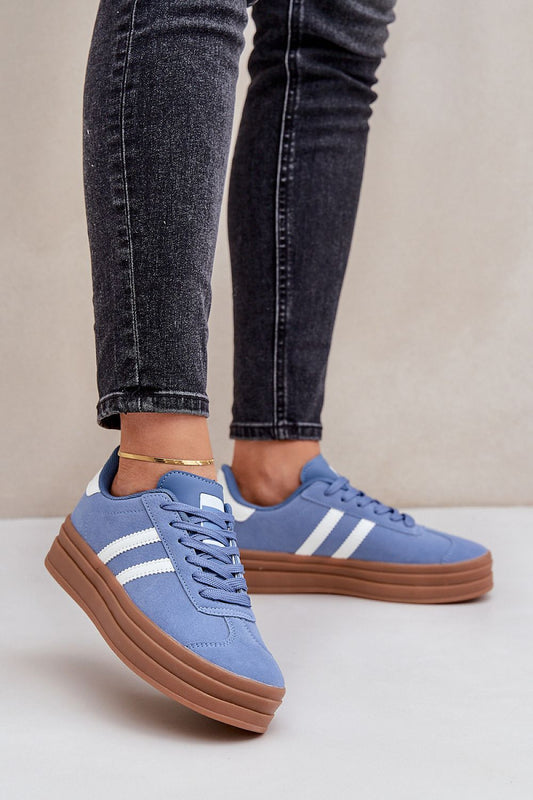 Luxury women's platform sneakers in imitation leather by Step in Style, featuring a comfort foam insole and a stylish design perfect for everyday wear.