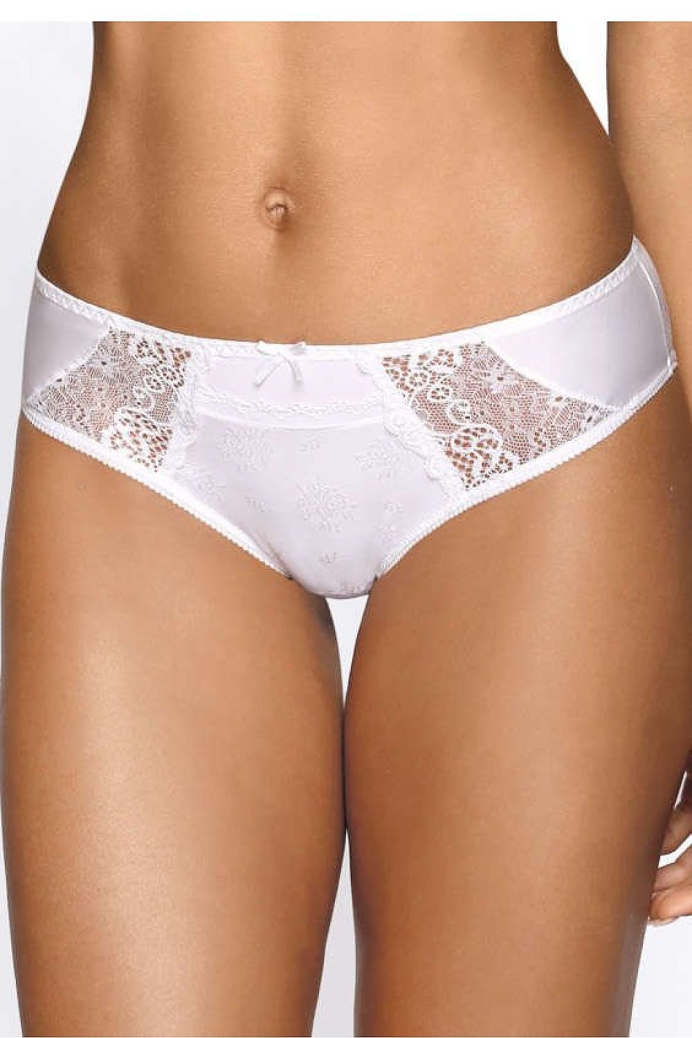 Luxury Iliana White Floral Embroidered Panties by Mat, showcasing exquisite floral embroidery on smooth white fabric, perfect for sizes EU 36-46