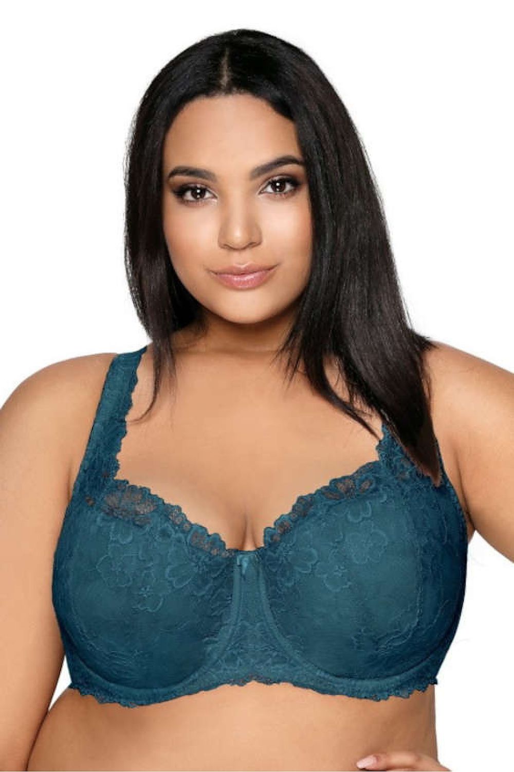 Luxury Carmela Big Lace Padded Bra by Mat featuring exquisite topaz lace design, ideal for sizes EU 65G to 95F, providing elegant style, perfect cleavage, and exceptional support.