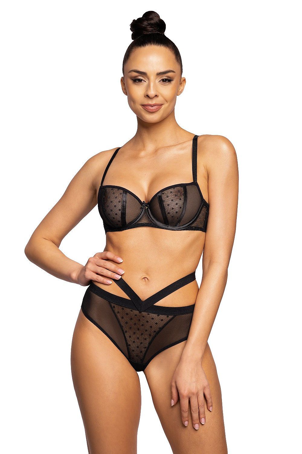 Luxurious Dotssy Balconette Bra by Mat, featuring charming dot details, perfect for a sophisticated lingerie collection in EU sizes 65-95.