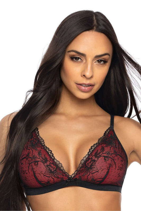 Luxurious Percy Soft Bralette by Mat featuring adjustable lace cups in delicate black floral lace, perfect for sizes EU 65B-85C.